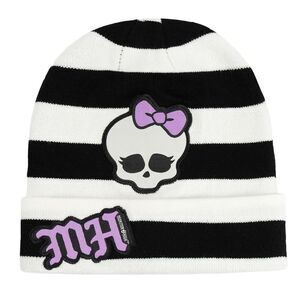 Monster High Womens/Ladies Skullette Beanie / Black/White/Purple
